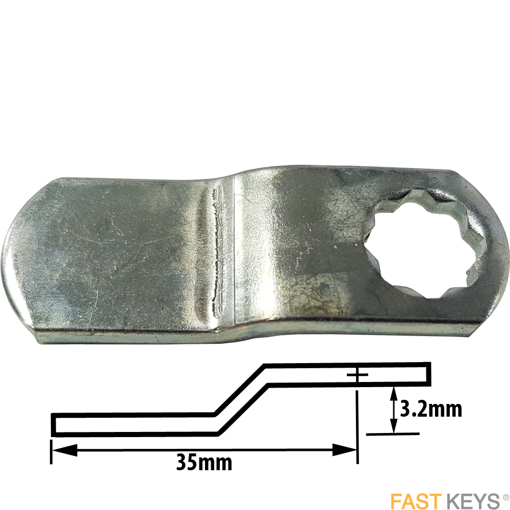 Cam10 L&F cranked cam A= 3.2mm B= 35mm