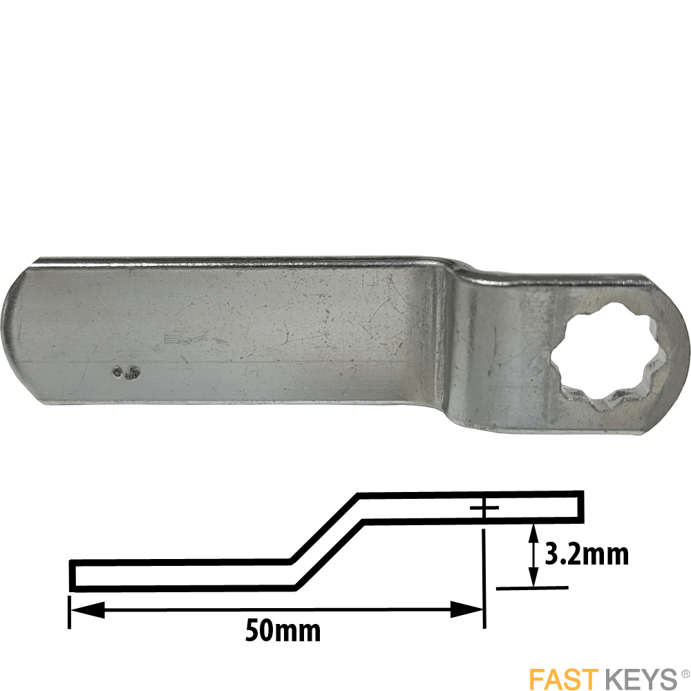 CAM100 L&F cranked cam A= 3.2mm B= 50mm