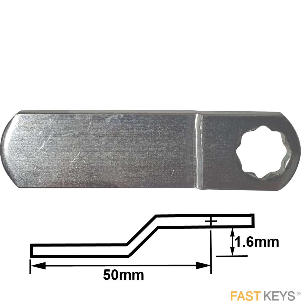 CAM108 L&F cranked cam A= 1.6mm B= 50mm