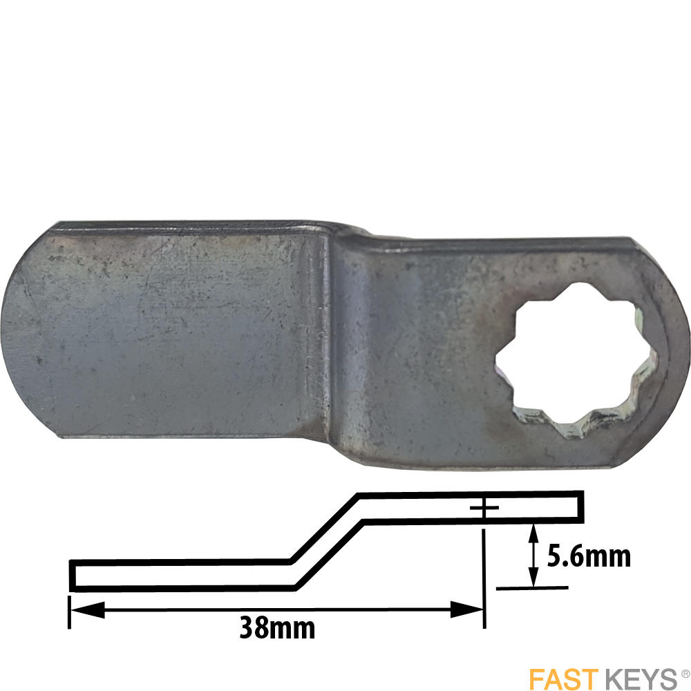 Cam12 L&F cranked cam A= 5.6mm B= 38mm