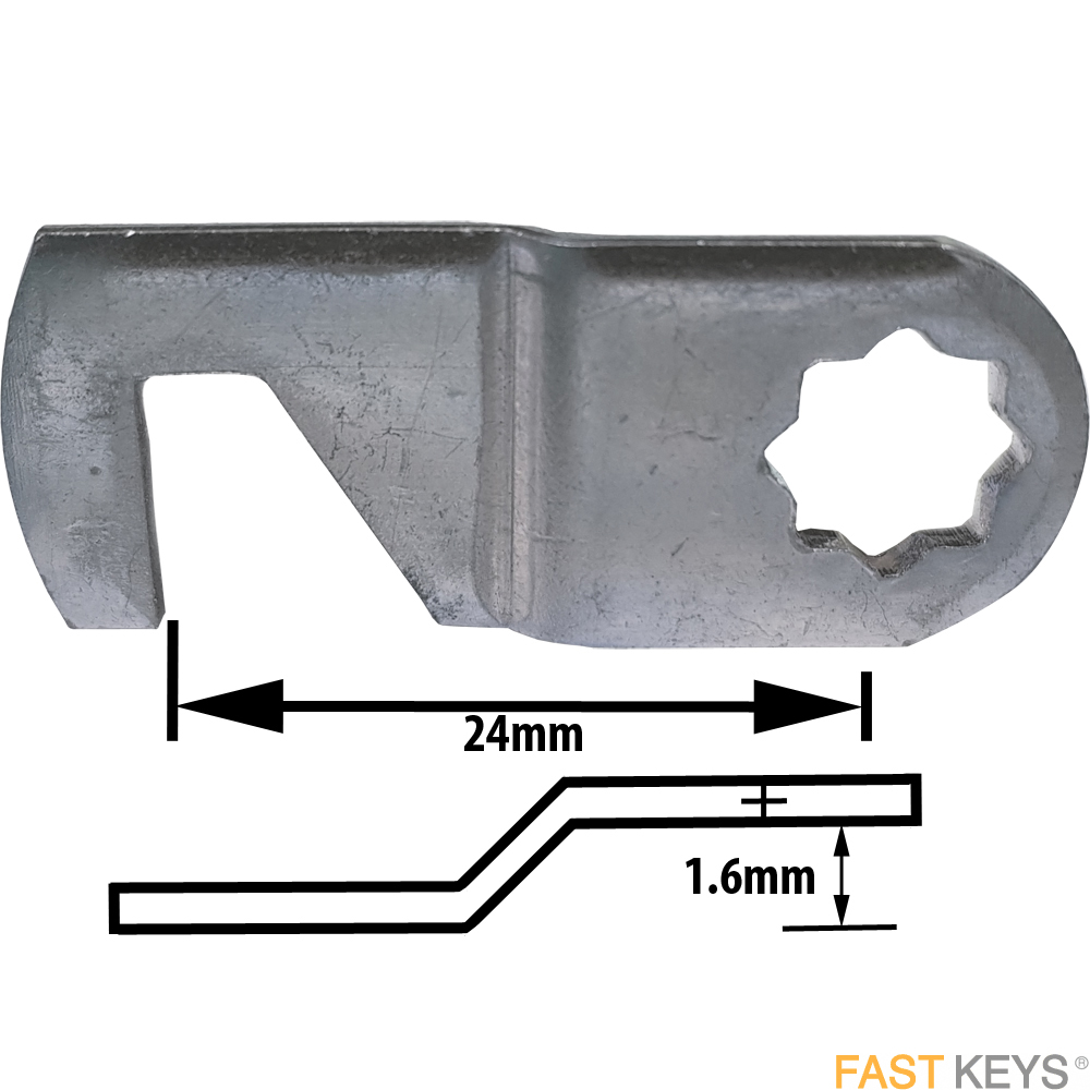 Cam36 L&F hooked cranked cam A= 1.6mm B= 24mm