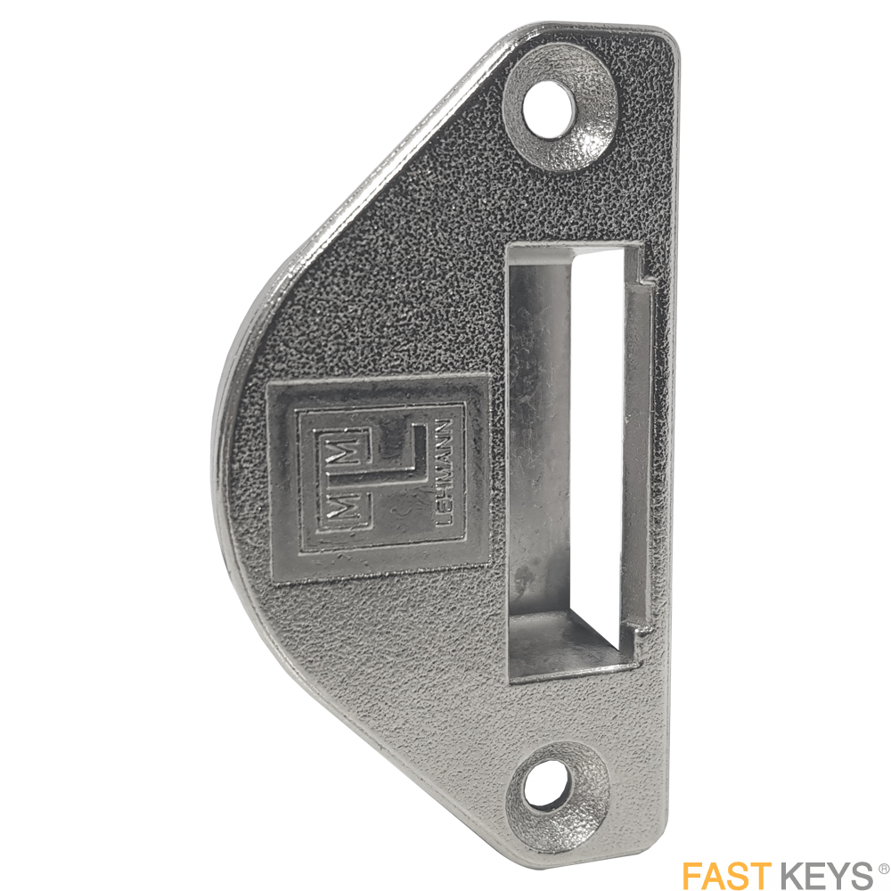 Striking plate for double door tambour units