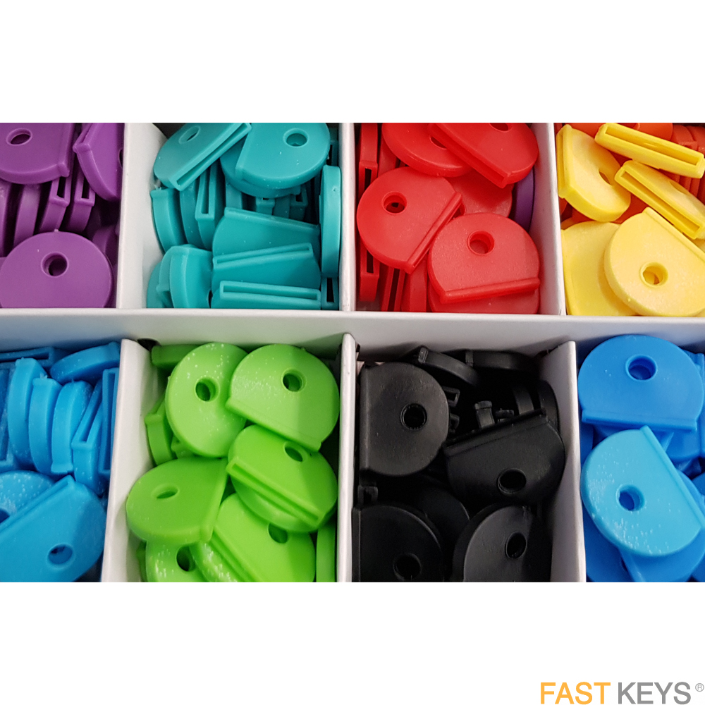 Keycap Covers available in eight colours Key Tags