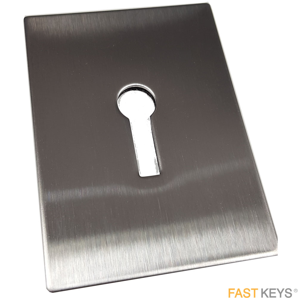 Jumbo mortice key escutcheon, stainless steel Door Pulls and Keyhole Escutcheons