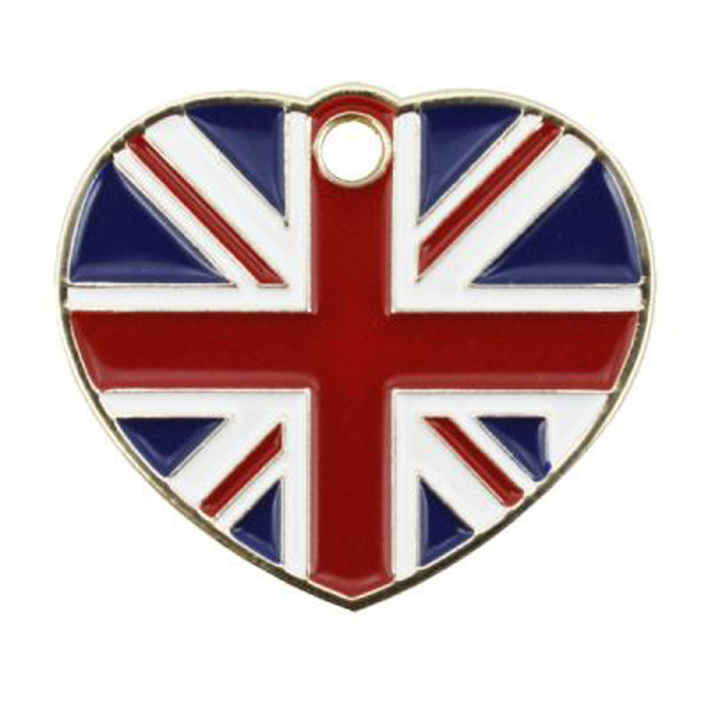 Pet Tag - Union Jack Heart Tag Dog Tags