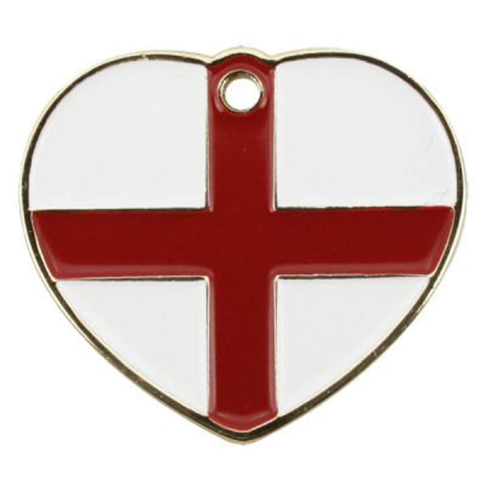 Pet Tag - England Heart Tag Dog Tags