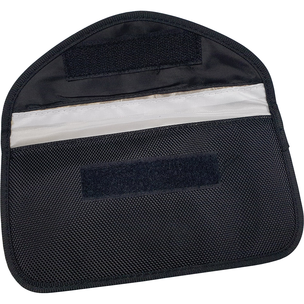 RFID Car Key Signal Blocking Pouch - Large. Pouch Dimensions - Width = 200mm, Height = 115mm. RFID Cards