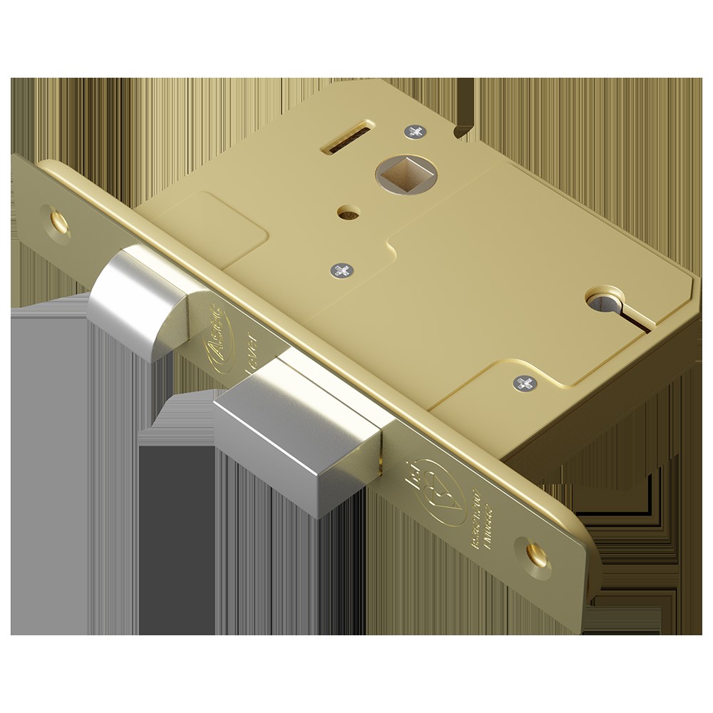 ASEC BS 5 Lever British Standard Sashlock - 76mm PB KD Visi