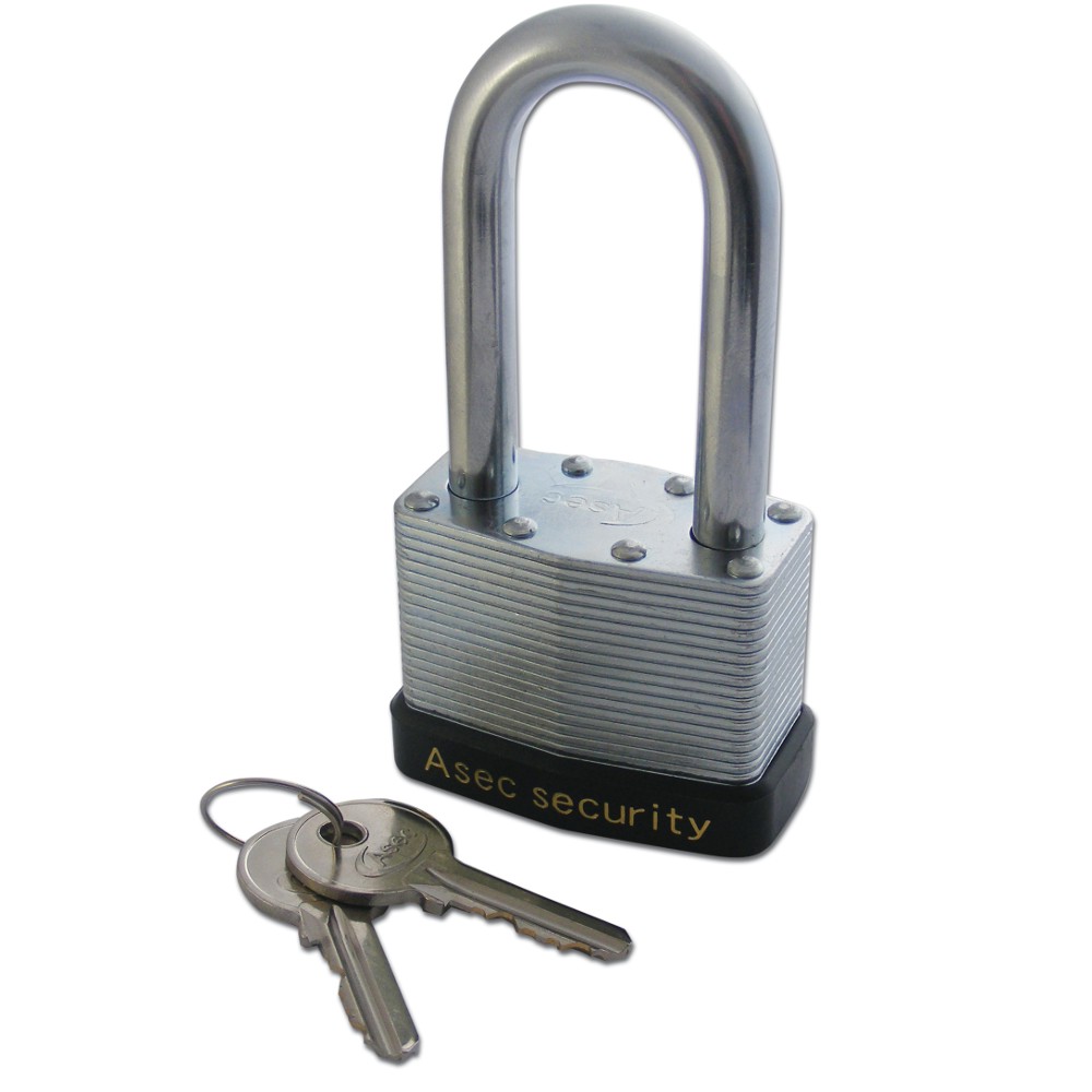 ASEC 787 & 797 Open Shackle Laminated Padlock - 50mm KD Long Shackle Visi