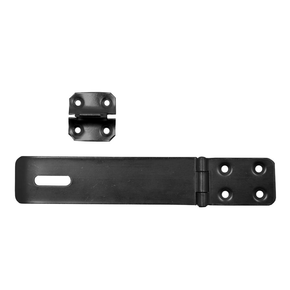ASEC Safety Hasp &amp Staple - Black - 150mm Hasp and Staple