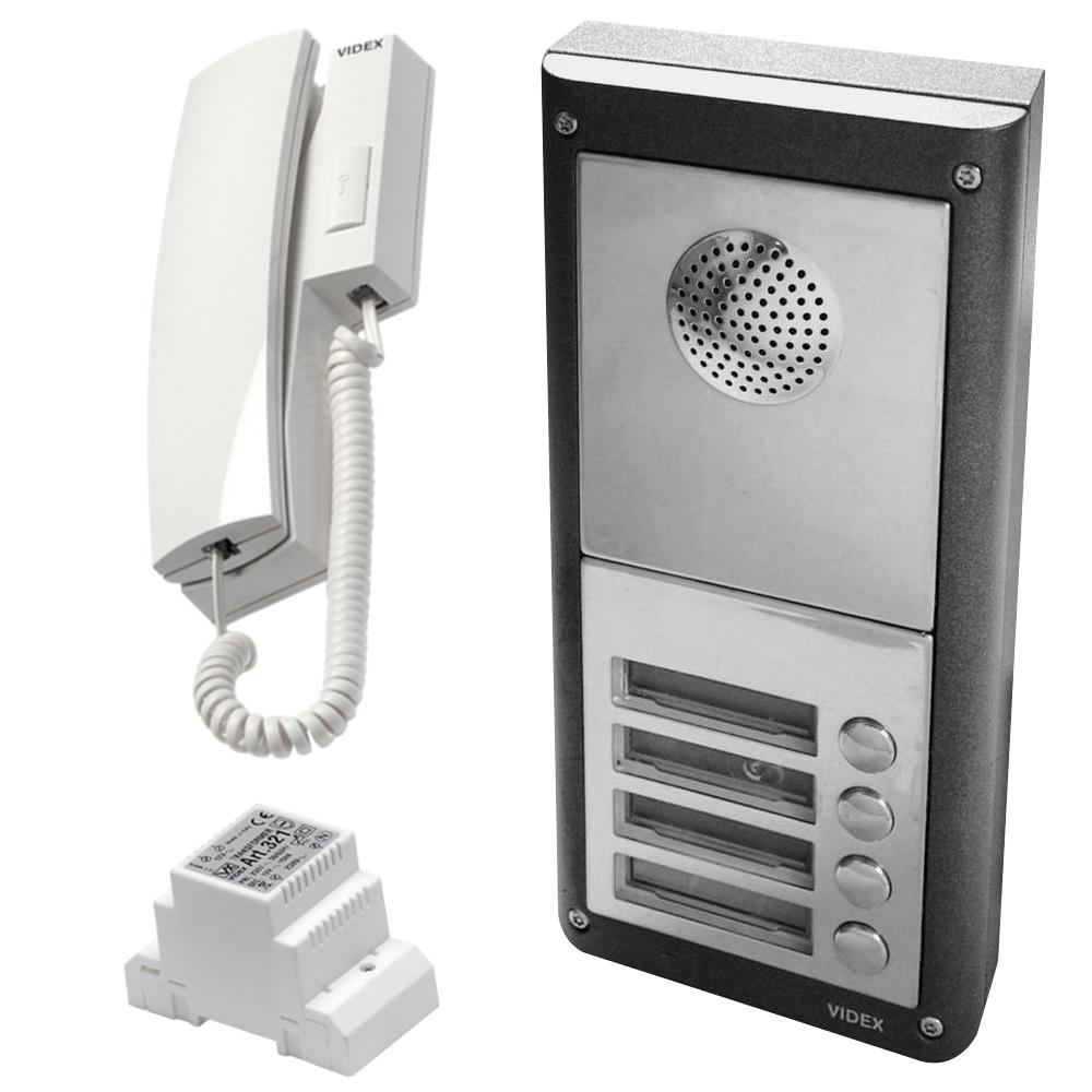 VIDEX 4K Series 2 Way Surface Mounted Audio Kit c/w 3011 Handset - 4 Way Access Control