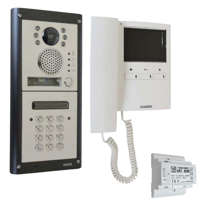 VIDEX 4K Video 1 Way Intercom Kit With Keypad - Colour Access Control