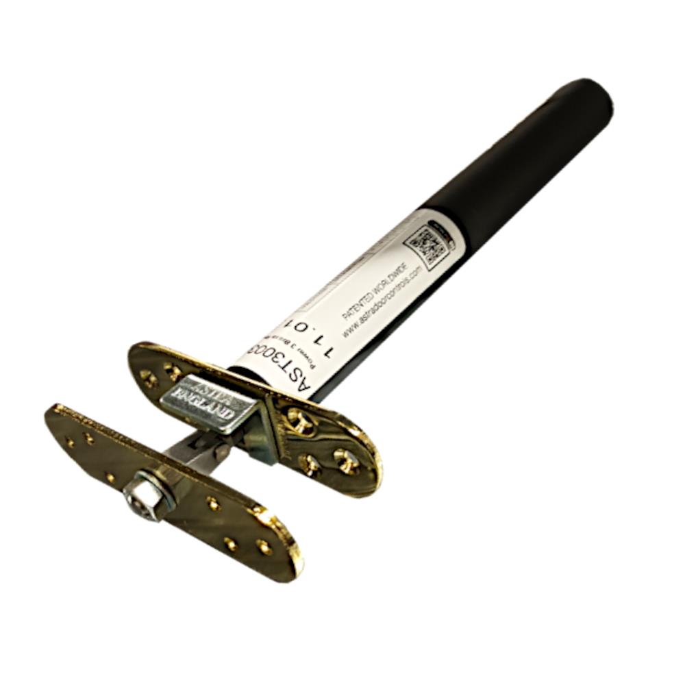 ASTRA 3003 Concealed Door Closer - Radius Plate Brass Door Closers