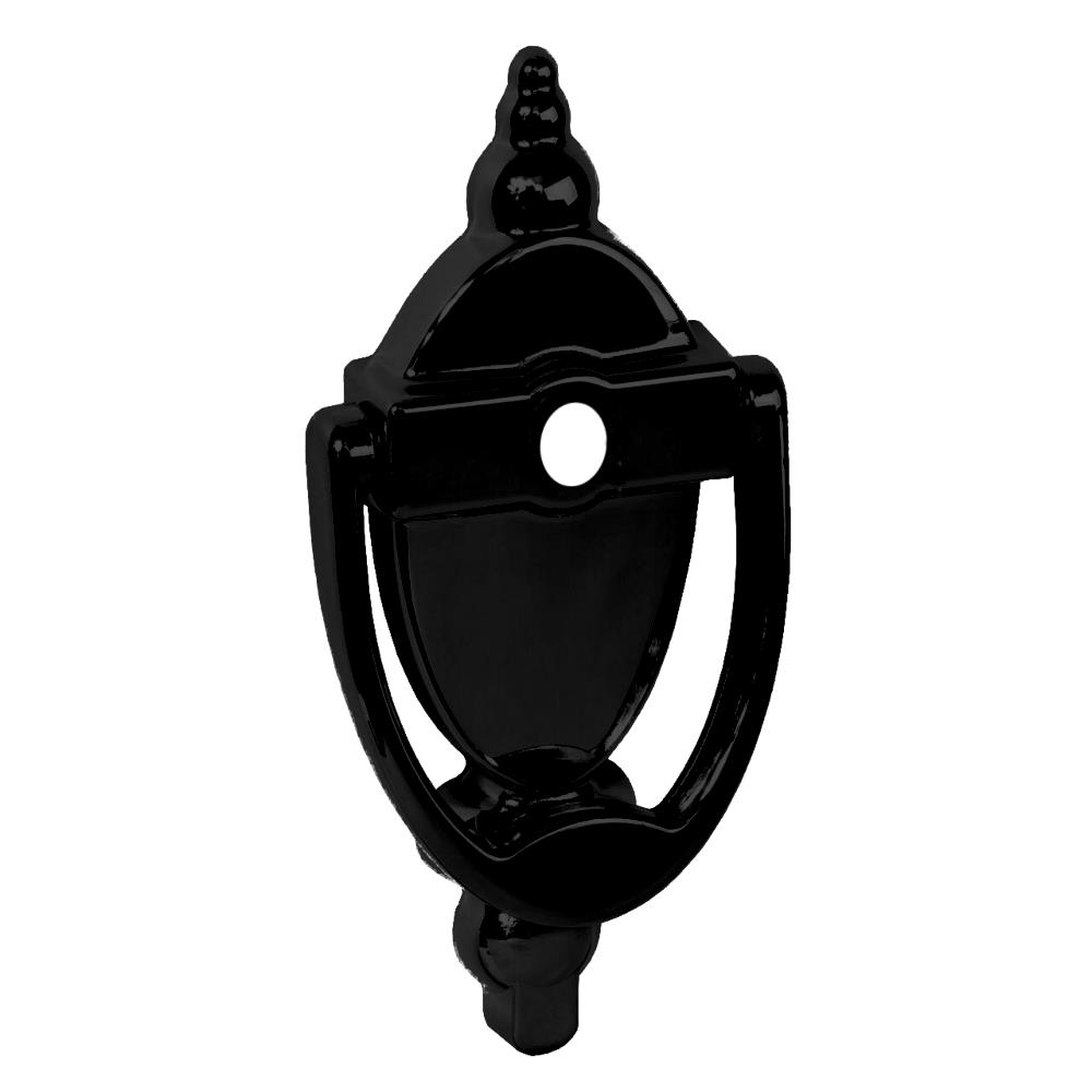 AVOCET Affinity Traditional Victorian Urn Door Knocker With Cut For Viewer - Black Door Knockers