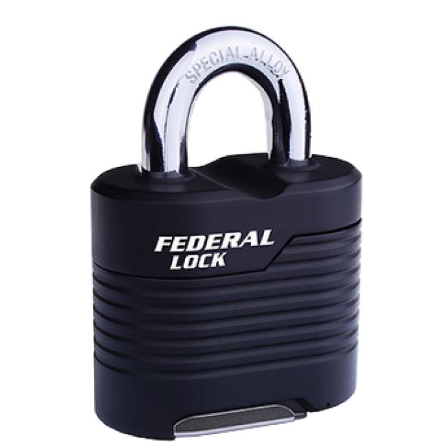Federal SR60W 62mm Hardened steel body weather proof cover 4 wheel combination padlock
