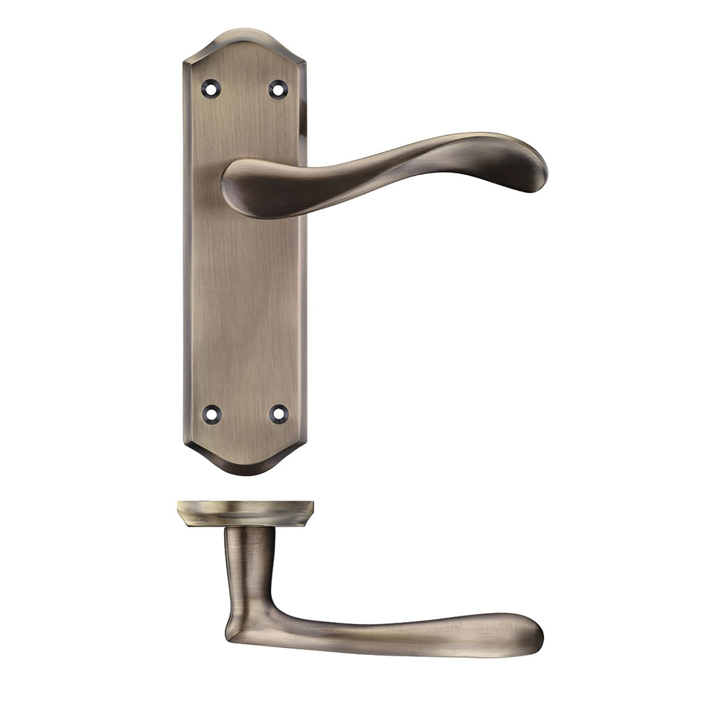 ZOO PR062FB Project Asti Lever On Latch Backplate - Florentine Bronze Wooden Door Handles