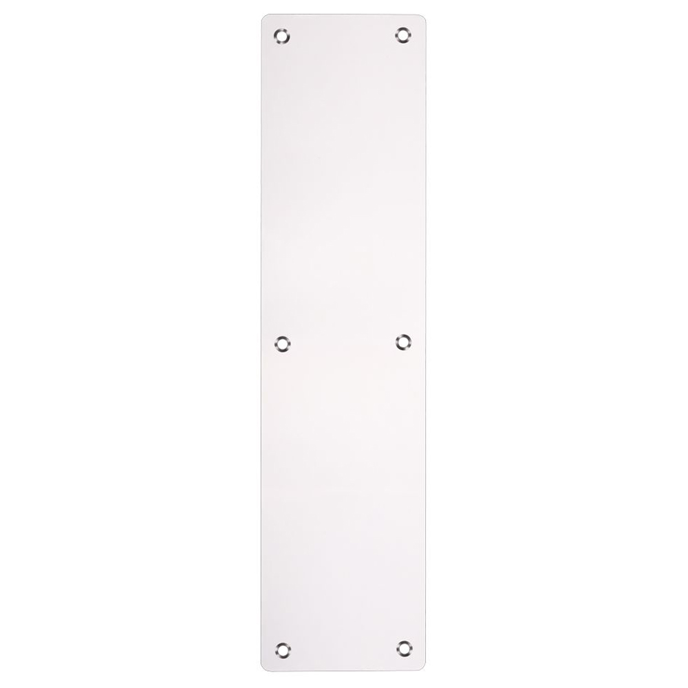 ZOO ZAS32RBPS Finger Plate - Polished Stainless Door Pulls and Keyhole Escutcheons