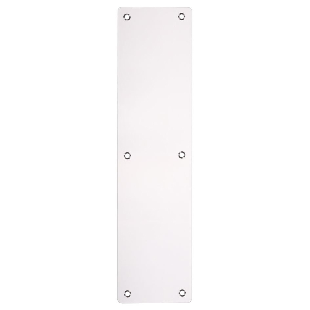 ZOO ZAS32RCPS Finger Plate - Polished Stainless Door Pulls and Keyhole Escutcheons