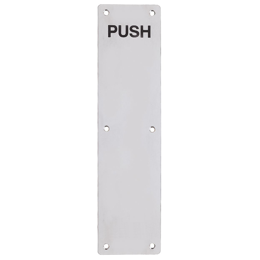 ZOO ZAS30RCSS Finger Plate - Push (Radius) 75mm X 475mm Door Pulls and Keyhole Escutcheons