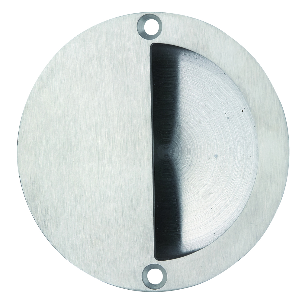 NEWSTAR KP-3020 Flush Pull - Satin Stainless Steel Door Pulls and Keyhole Escutcheons