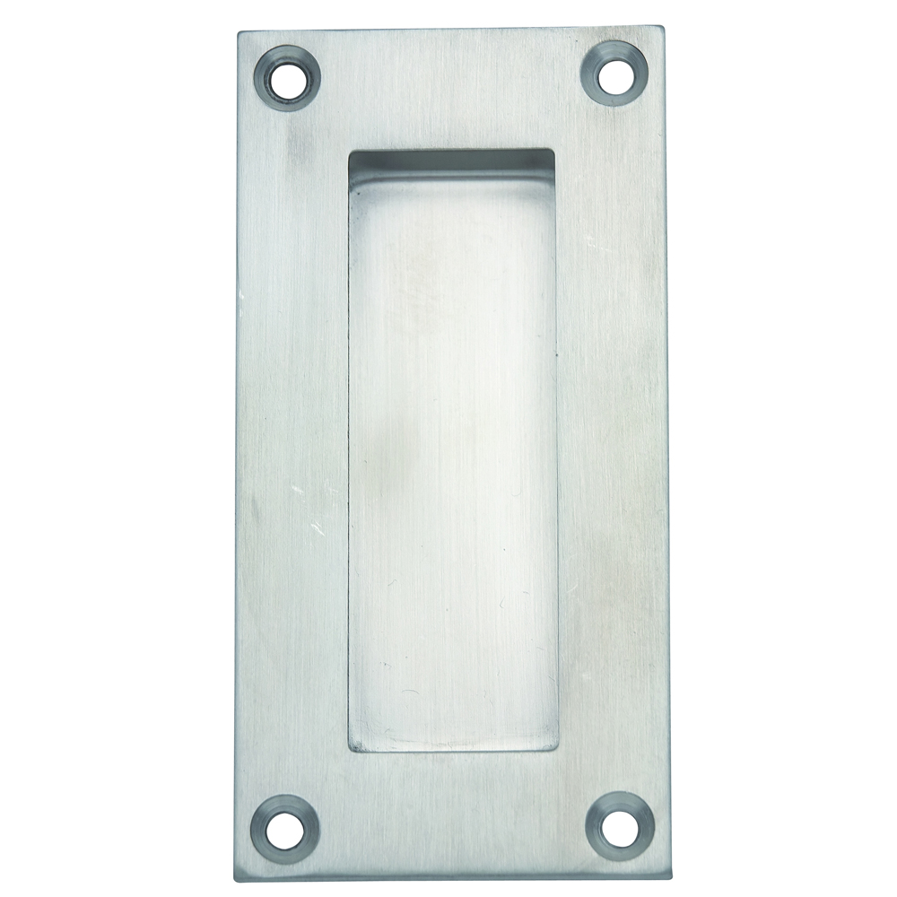 NEWSTAR KP-3040 Flush Pull - Satin Stainless Steel Door Pulls and Keyhole Escutcheons