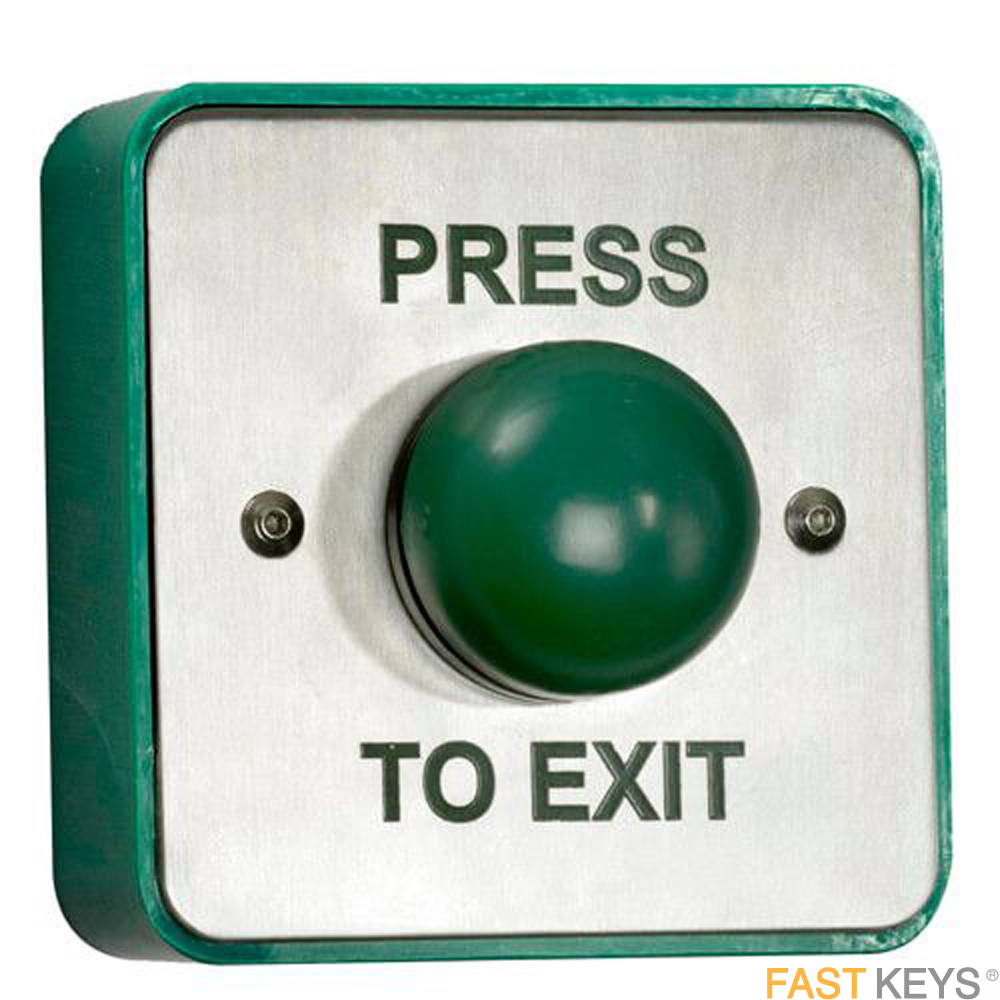 TSS EXITDOMESS - Stainless steel standard exit button surface or flush mounted