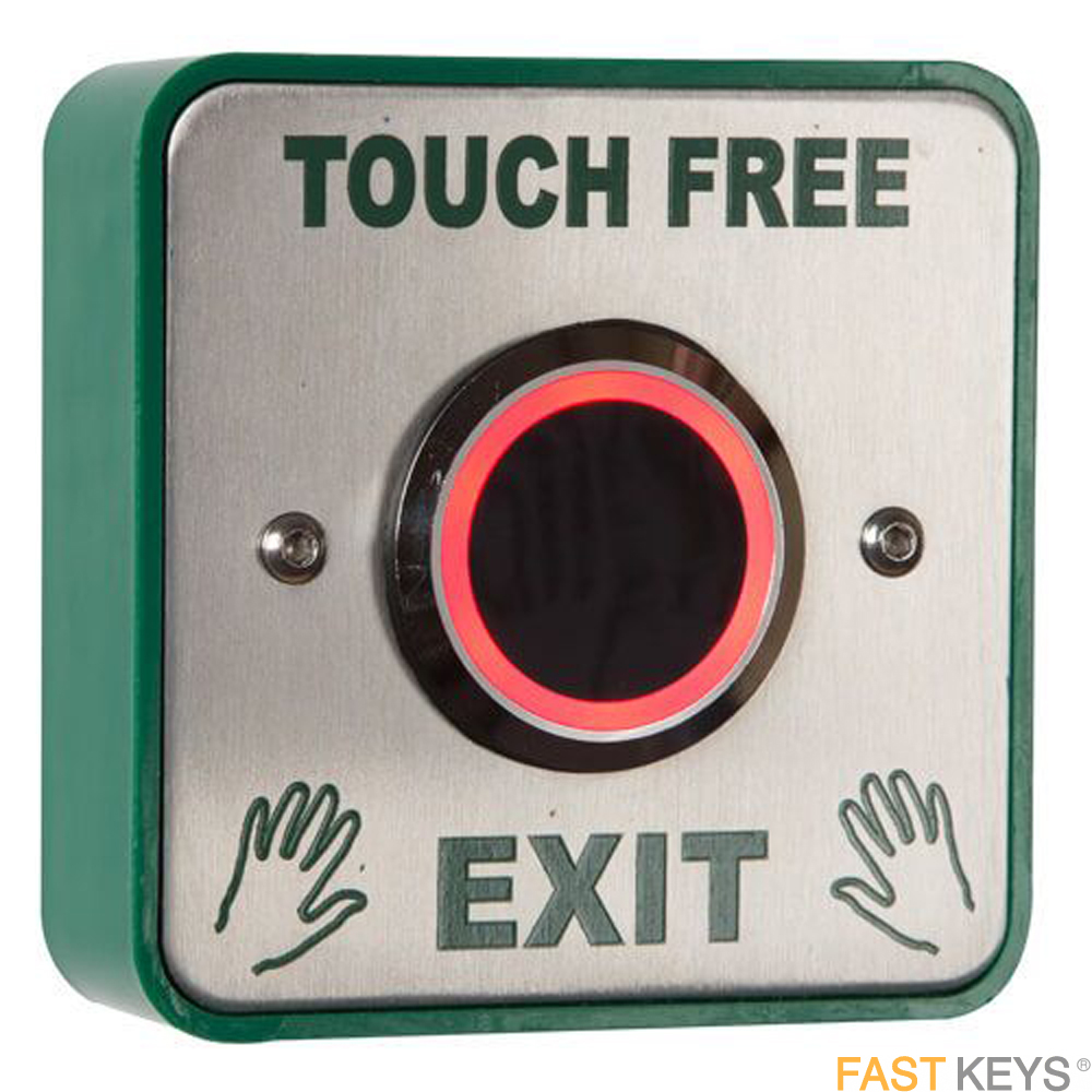 TSS EXITTOUCH - Touch free infared exit switch surface or flush mounted