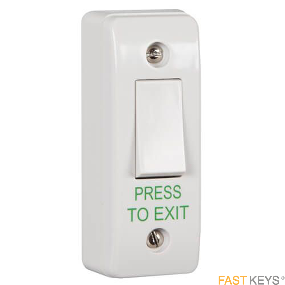 TSS EXITWHPTE - Plastic light switch style exit button