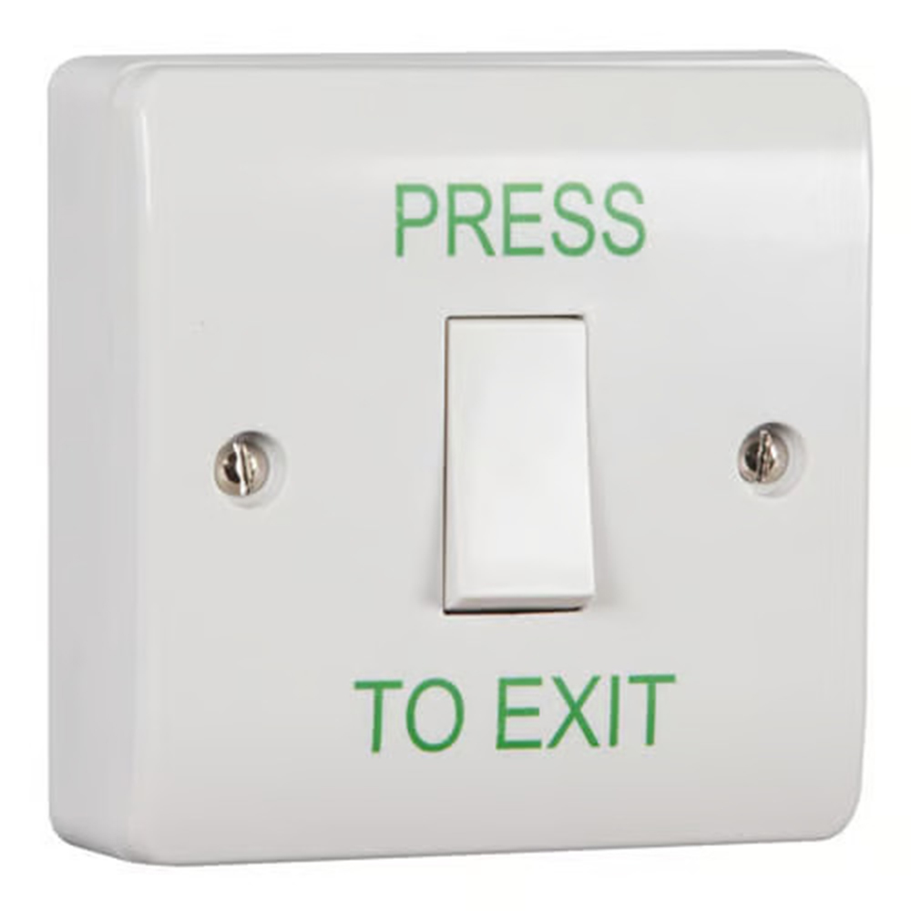 TSS EXITWHPTE - Plastic light switch style exit button