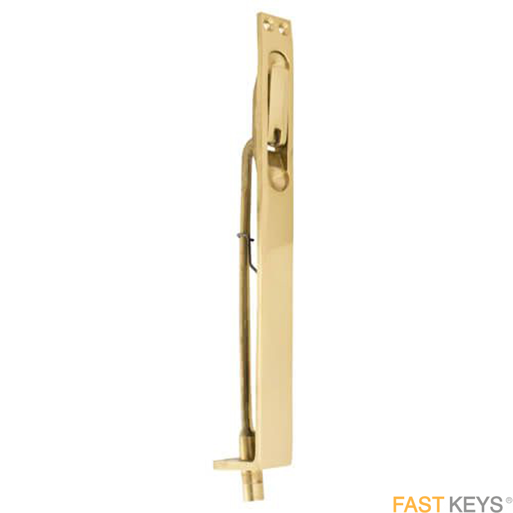 TSSFLUSHB200B Top or bottom flushbolt for timber doors, 200mm, brass finish Bolts