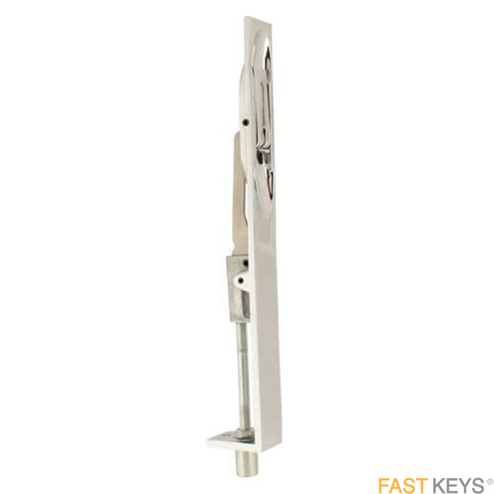 TSSFLUSHB200C Top or bottom flushbolt for timber doors, 200mm, Polished Chrome Finish Bolts