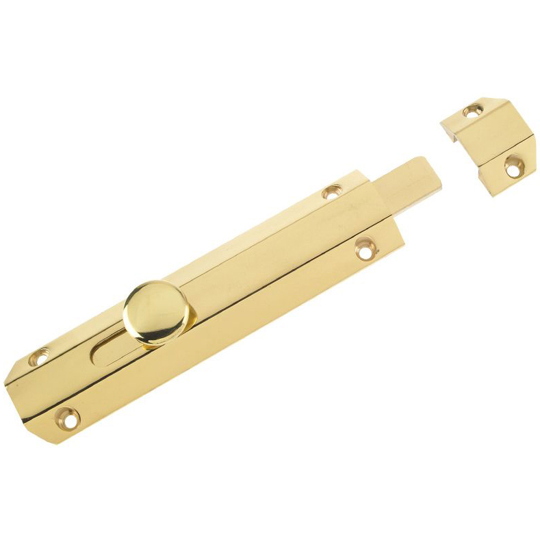 ZOO Surface Bolt 150mm - Polished Brass Bolts