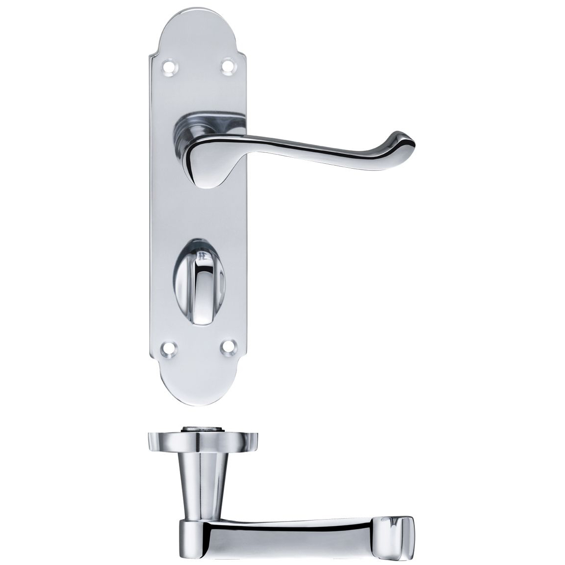 ZOO Project Oxford Lever On Bathroom Backplate - 168mm X 42mm Wooden Door Handles