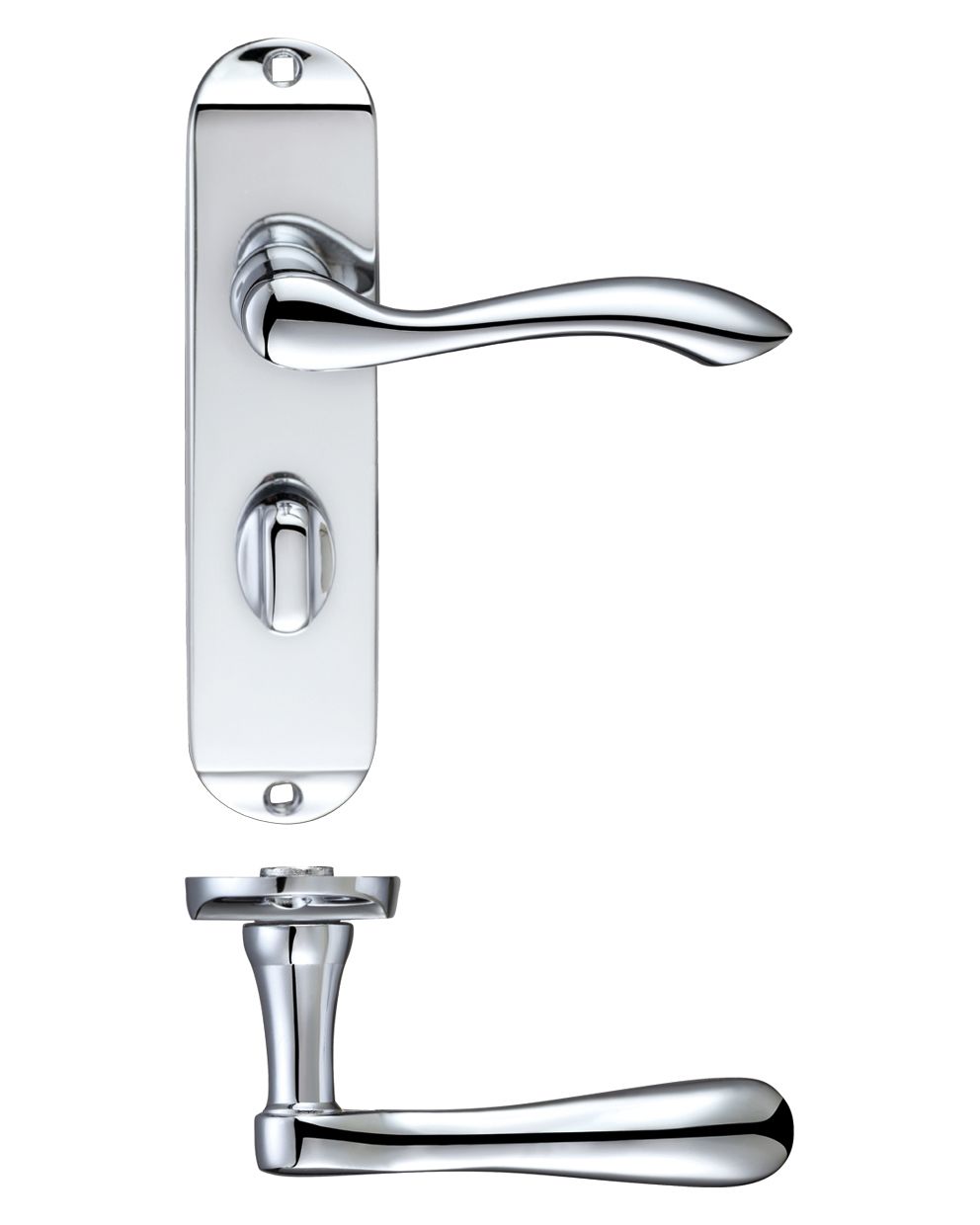 ZOO Project Arundel Lever On Bathroom Backplate - 175mm X 42mm Wooden Door Handles