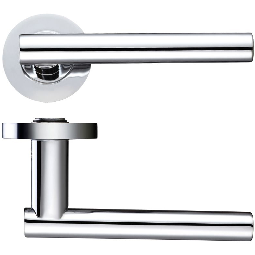 ZOO Lucca Lever On Round Rose Wooden Door Handles