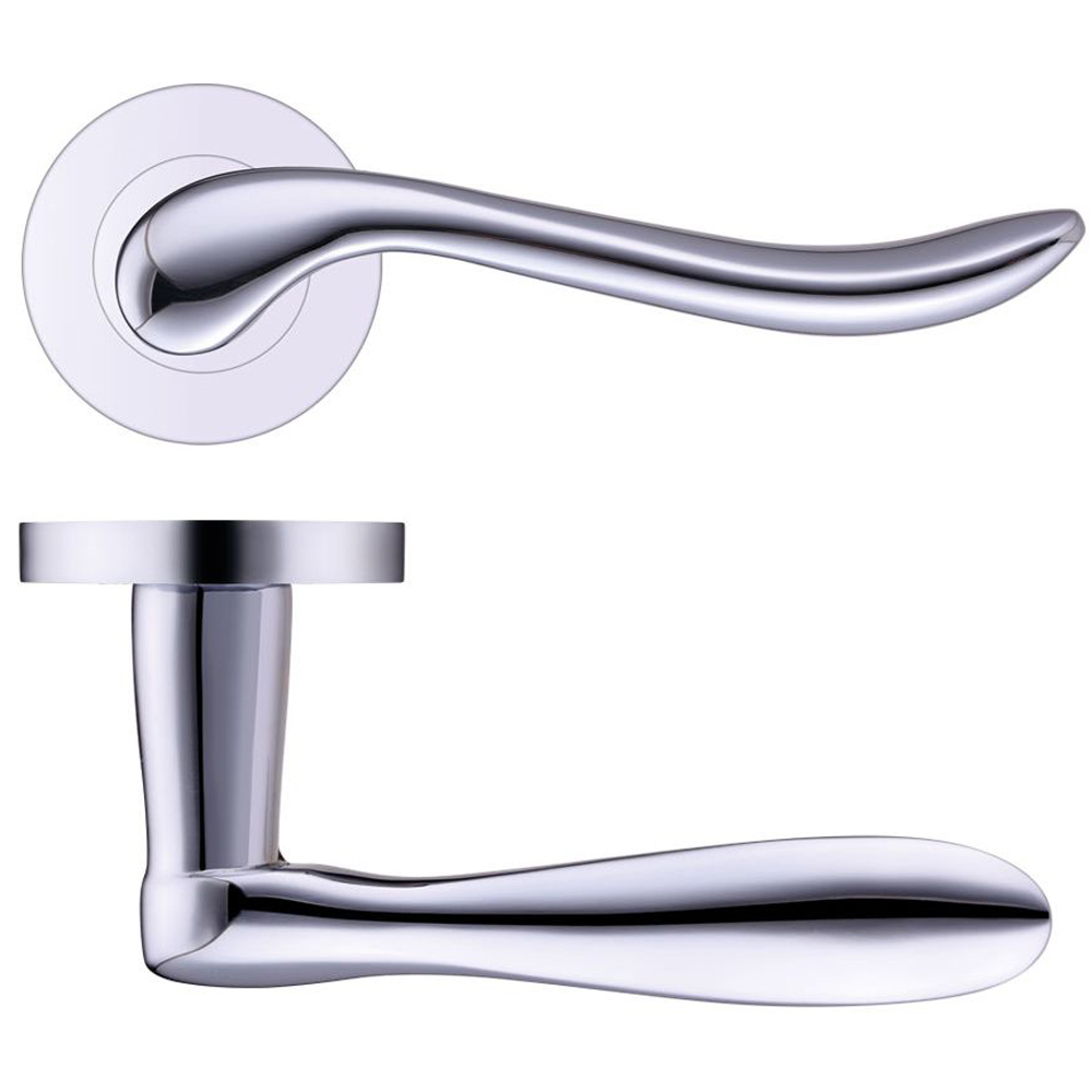 ZOO Lincoln Lever On Round Rose Wooden Door Handles
