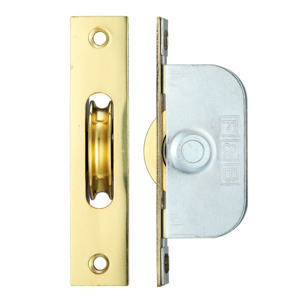 ZOO Brass Ball Bearing Pulleys - 1 3/4in Square Forend Window Hardware