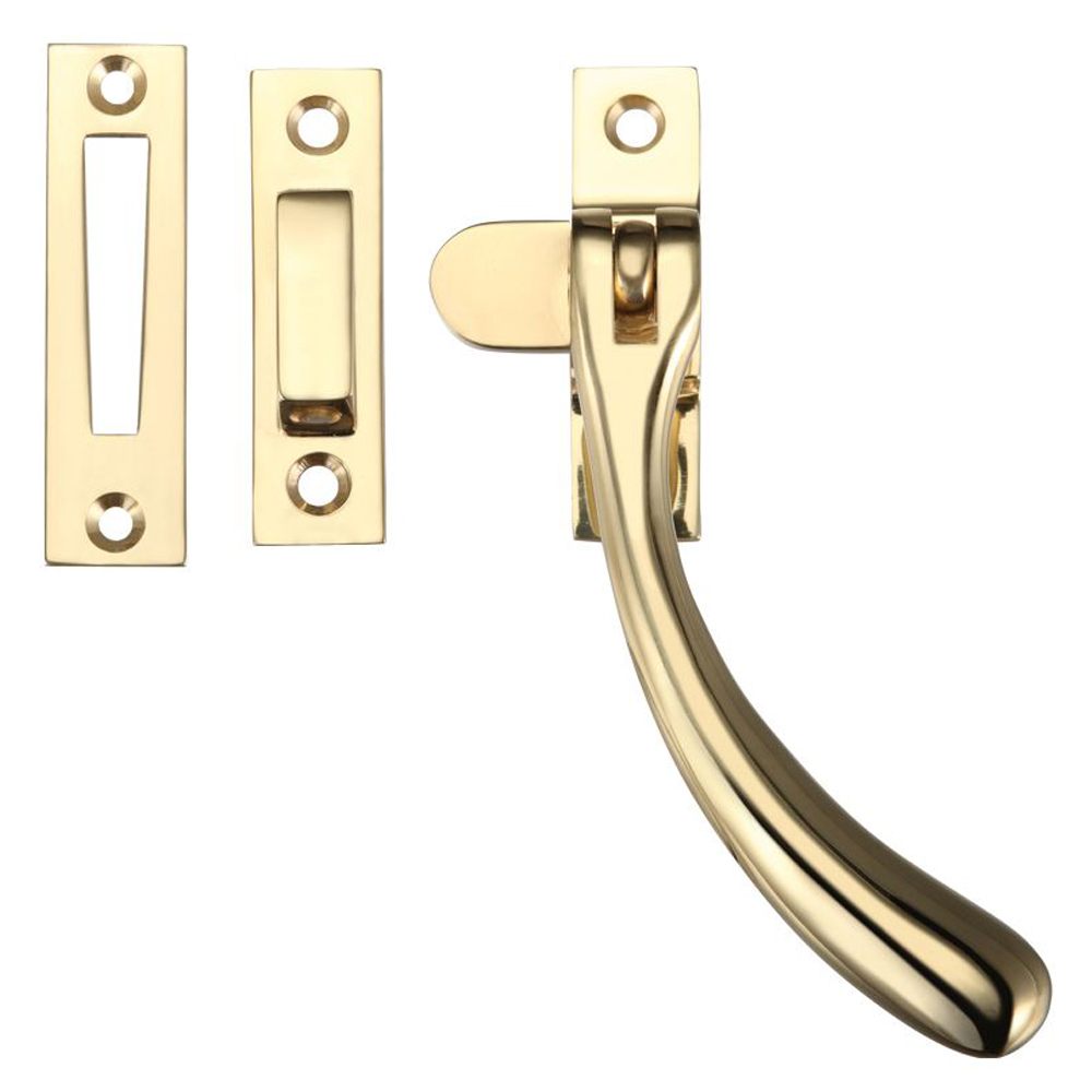ZOO FB104 Bulb End Casement Fastener - Offset Version - Polished Brass