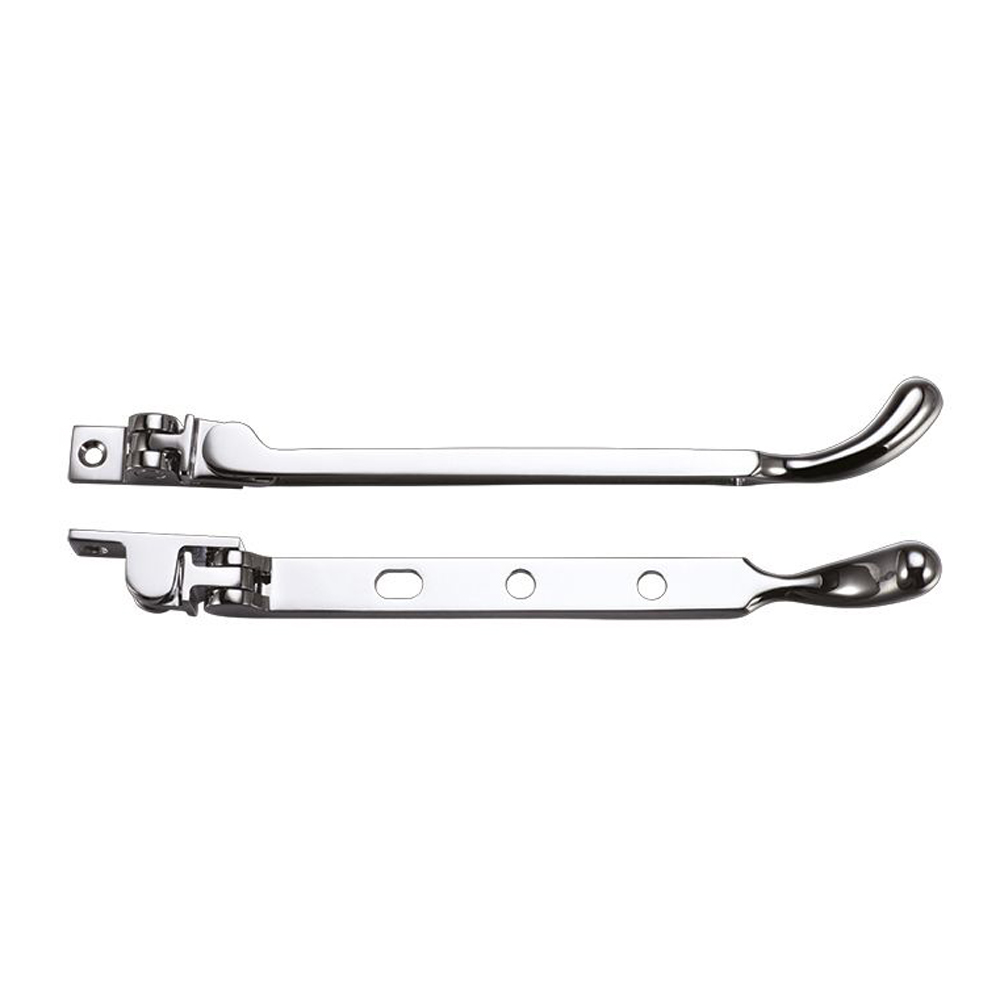 ZOO FB100CP Bulb End Casement Stay 200mm - Polished Chrome