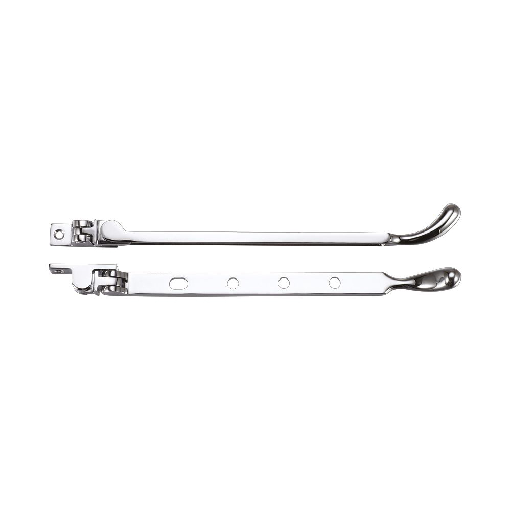 ZOO FB101CP Bulb End Casement Stay 250mm - Polished Chrome