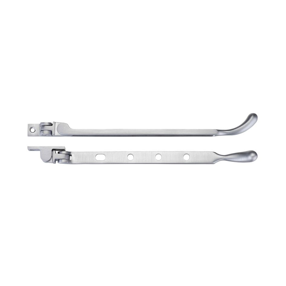ZOO FB101SC Bulb End Casement Stay 250mm - Satin Chrome