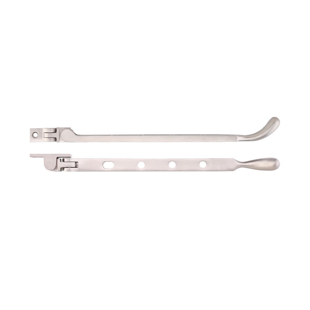 ZOO FB101PVDSN Bulb End Casement Stay 250mm - PVD Satin Nickel