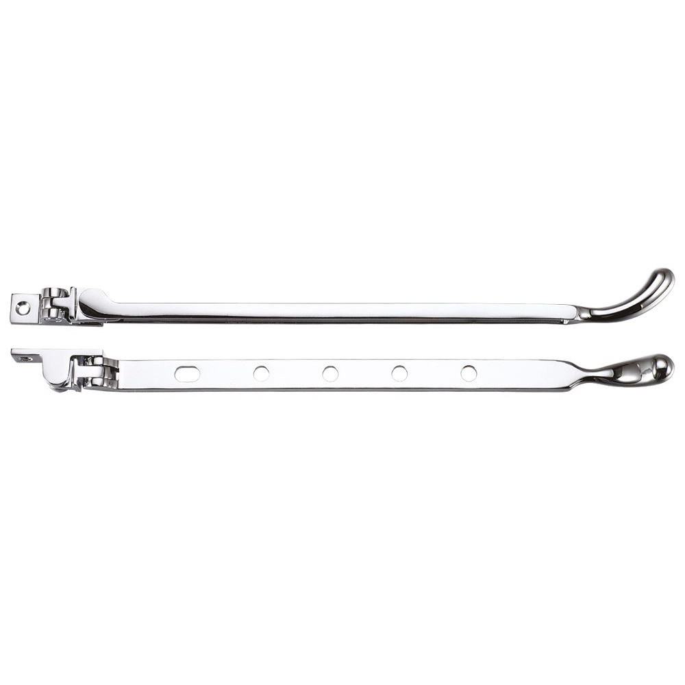 ZOO FB102CP Bulb End Casement Stay 300mm - Polished Chrome