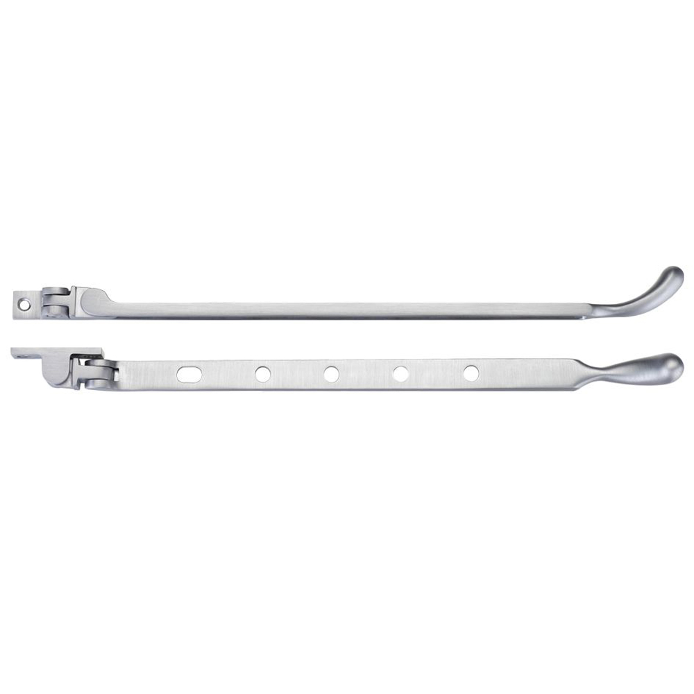 ZOO FB102SC Bulb End Casement Stay 300mm - Satin Chrome