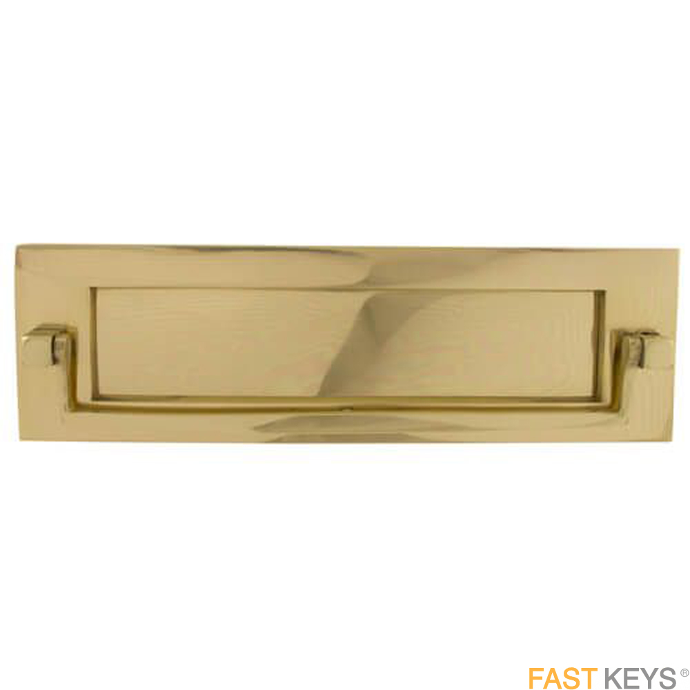 TSSKNOCKLET10X3B Victorian Postal Knocker Letter Plate 8" x 3", Brass Finish Letter Box Hardware