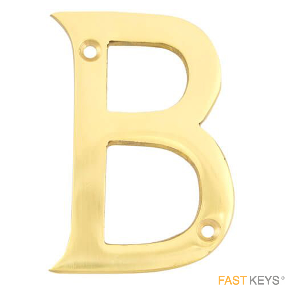 TSSNUMERALBB Letter B Sign 75mm Brass Finish Signs