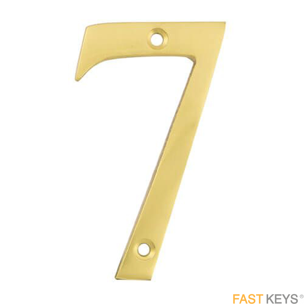 TSSNUMERAL7B Numeral seven sign, 76mm (3 inch), Brass finish.