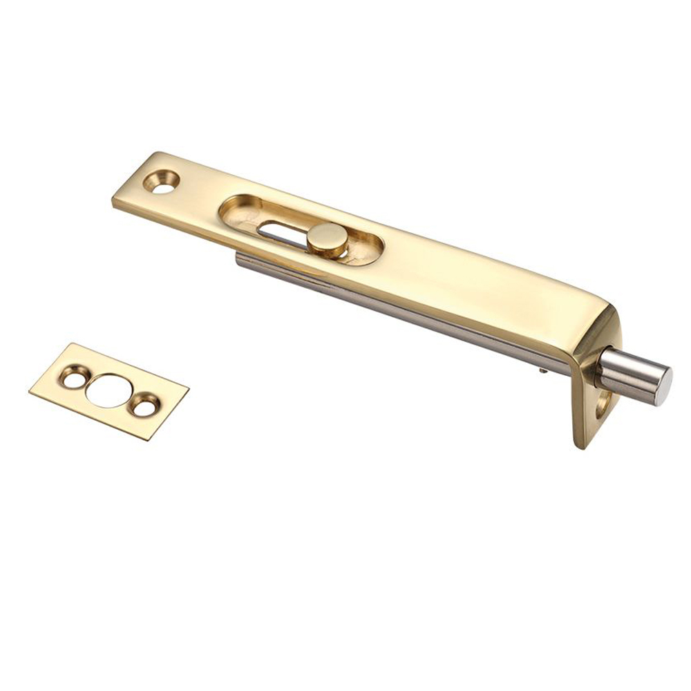 ZOO FB01 Sunk Slide Flush Bolt 17 X 100mm - Polished Brass Flush Bolts