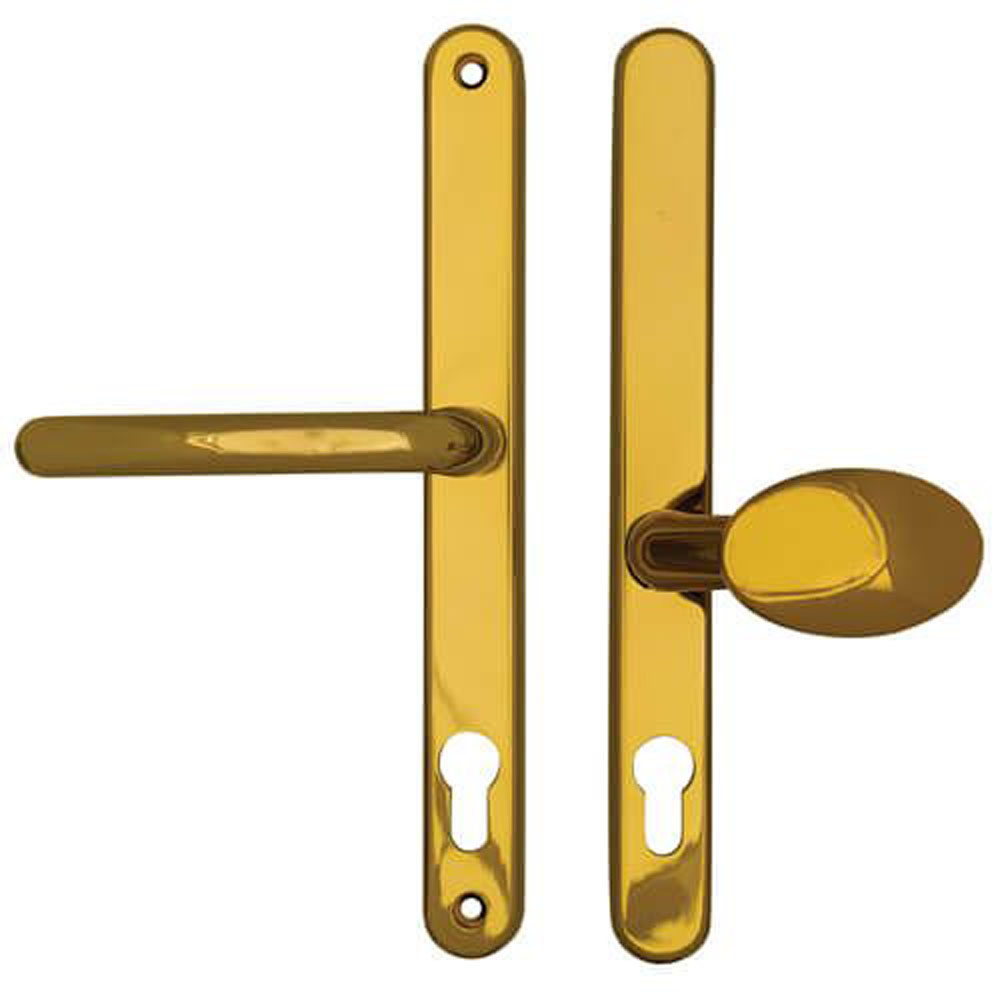 Fab & Fix Blenheim Lever Moveable Pad UPVC Multipoint Door Handles - 92mm/62mm PZ Sprung 240mm Screw UPVC Door Handles