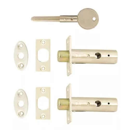 TSS Mortice (Rack) Spline (Star) Key Door Bolts - 2 Bolts 1 Key - 32mm Backset - Nickel Door Latches